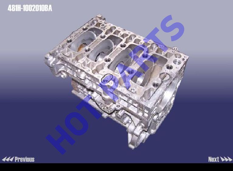 картинка БЛОК ЦИЛИНДРОВ FORA, M11, TIGGO; VORTEX ESTINA.  481H-1002010BA